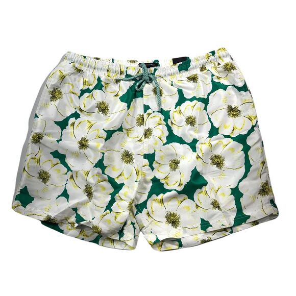 INC International Concepts Aisha‎ Garden Volley Swim Shorts Mens XL Emerald Isle - Picture 1 of 7